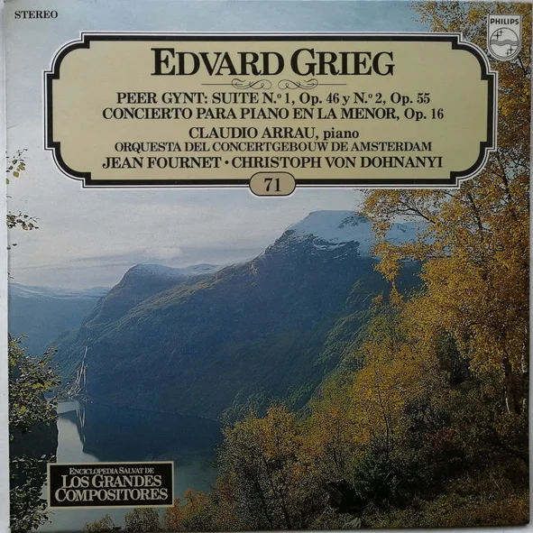 Cover of Peer Gynt: Suite No. 1, Op. 46 Y No. 2, Op. 55 / Concierto Para Piano En La Menor, Op. 16