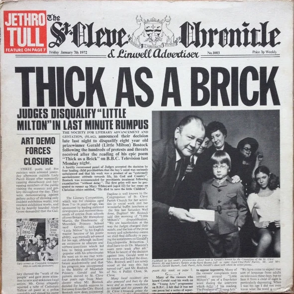 Cover of Thick As A Brick
